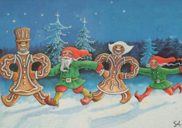 Buon Anno Natale GNOME Vintage Cartolina CPSM #PAY579.IT - Neujahr