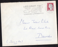 Sécap Illustré LÉZIGNAN Sur Lettre - 1921-1960: Modern Tijdperk