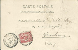 FRANCE CARTE 10c ST ETIENNE DE TULMONT ( TARN ET GARONNE ) POUR TOULOUSE ( HAUTE GARONNE ) DE 1902 LETTRE COVER - 1877-1920: Semi Modern Period