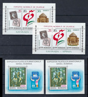 ● ROMANIA 1992 /93 ● EXPO FILATELICA SPAGNA  ● ISRAEL ● BF N.° 217 + 229 ** X 2 ● Cat. 13 € ● Lotto N. 365 BF ● - Blocks & Kleinbögen