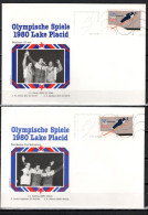 USA 1980 Olympic Games Lake Placid 8 Commemorative Covers Winners - Invierno 1980: Lake Placid