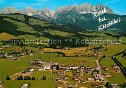 72716926 Kitzbuehel Tirol Mit Kaisergebirge Fliegeraufnahme Kitzbuehel - Sonstige & Ohne Zuordnung