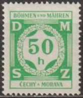 03/ Pof. SL 3, Light Green - Unused Stamps
