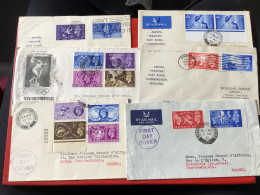 Lot De Lettres De Grande Bretagne ,différentes Marques Postales De 1946 A 1951, Jeux Olympiques De Londres - Cartas & Documentos