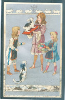 Relief - Gaufrée - Embossed - Prage - Chat - Petites Tâches En Bas - Ostern