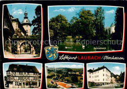 72716683 Laubach Hessen Schloss Teich Rathaus Bocciaplatz Cafe Am Markt Laubach - Other & Unclassified