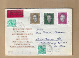Los Vom 15.05 Eil-Briefumschlag Aus Taucha 1960 - Lettres & Documents