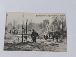 P1 Cp Bruxelles/Bruxelles Exposition. L'incendie Des 14-15 Août 1910. Vue Vers Le Grand Portique. - Mostre Universali