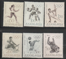 YOUGOSLAVIE- N°1183/8 ** (1968) Jeux Olympiques De Mexico - Unused Stamps