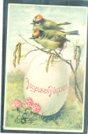 Relief - Gaufrée - Embossed - Prage - Oiseaux - BE - Easter