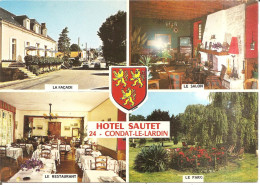 CONDAT-LE-LARDIN (24) Hôtel SAUTET - Carte Multivues  CPSM GF - Other & Unclassified