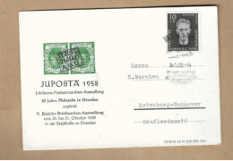Los Vom 15.05  Sammlerkarte Aus Dresden 1958 - Cartas & Documentos