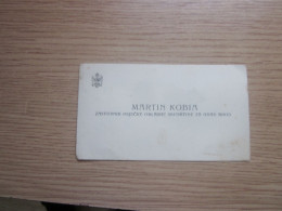 Martin Kobia Zastupnik Osjecke Oblasne Skupstine Za Grad Brod - Visiting Cards