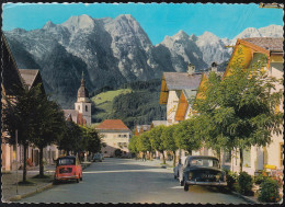 Austria - 5431 Kuchl - Marktstrasse - Cars - VW Käfer - Fiat 500 - Mercedes Ponton - Stamp 1966 - Kuchl