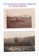 LE TRANSLOY-62-FOSSE COMMUNE-Tombes-2x CARTES PHOTOS Allemandes-GUERRE 14-18-1 WK-MILITARIA- - Oorlogsbegraafplaatsen