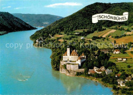 72715673 Schoenbuehel-Aggsbach Schloss Auf Felsen Ueber Der Donau Fliegeraufnahm - Autres & Non Classés