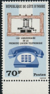 Delcampe - THEMATIC INFORMATICS:  CENTENARY OF THE FIRST TELEPHONE CONNECTION   -   COTE D'IVOIRE - Informatica