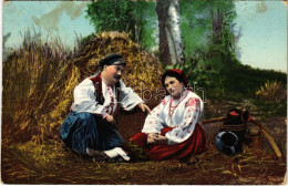 T2/T3 1917 Widoki I Typy Ukrainy / Ukrainian Folklore (ragasztónyom / Glue Marks) - Unclassified