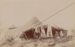 Photo Carte Postale Algérie Afrique Grande Tente Nomade Dans Le Bled - Chéria - Afrique