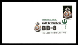 ESTADOS UNIDOS USA FDC NICASIO STAR WARS DROIDS BB-8 CINE FILM - Kino