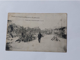 P1 Cp Bruxelles/désastre De L'exposition Universelle De Bruxelles 1910. Pavillon De La Ville De Paris Après L'incendie. - Universal Exhibitions