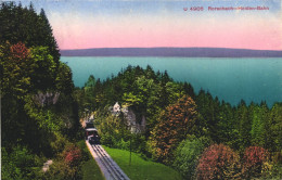 RORSCHACH, ST. GALLEN, TRAIN, LAKE, SWITZERLAND, POSTCARD - Rorschach