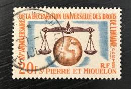 Timbre Oblitéré Saint Pierre Et Miquelon 1963 Yt N° 370 - Used Stamps