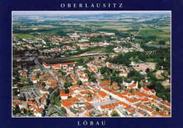 1 AK Germany / Sachsen * Blick Auf Die Stadt Löbau In Der Sächsischen Oberlausitz.- Luftbildaufnahme * - Loebau