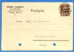 Allemagne Reich 1921 - Carte Postale De Augsburg - G33379 - Cartas & Documentos