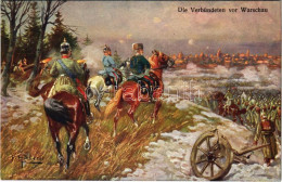 ** T2 Die Verbündeten Vor Warschau / WWI German And Austro-Hungarian K.u.K. Military Art Postcard, Viribus Unitis Propag - Unclassified