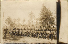 ** T4 Osztrák-magyar Katonák Csoportja / WWI Austro-Hungarian K.u.K. Military, Group Of Soldiers. Photo (lyuk / Pinhole) - Unclassified