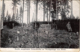 T2/T3 Syanky, Sianky, Sianki; Starke Ausgebaute Unterkünfte Im Waldgebirge / Katonai Szálláshely Az Erődben / WWI Milita - Unclassified