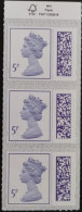 S.G. V4705 ~ MARGINAL STRIP OF 3 X 5p NEW BARCODED DEFINS. UNFOLDED & NHM #02212 - Machin-Ausgaben