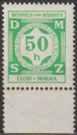 08/ Pof. SL 3, Light Green, Border Stamps - Unused Stamps