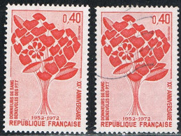 FRANCE : N° 1716 ** Et Oblitéré (Donneurs De Sang Bénévoles Des P.T.T.) - PRIX FIXE - - Unused Stamps