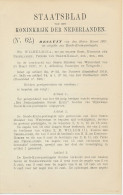 Staatsblad 1927 : Uitgifte Rode Kruiszegels Emissie 1927  - Briefe U. Dokumente