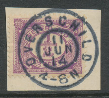 Grootrondstempel Overschild 1914 - Postal History