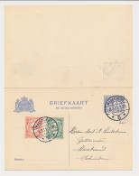 Briefkaart G. 79 I / Bijfrankering Maastricht - Zweden 1911 - Postwaardestukken