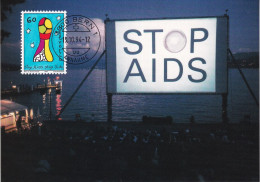 Zum. 870 / Mi. 1534 Stop AIDS Maximumkarten Serie Mit Passendem ET-Ortsstempel - Maximumkarten (MC)