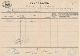 Vrachtbrief H.IJ.S.M. Rotterdam - Den Haag 1912 - Unclassified