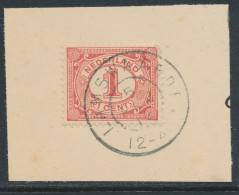 Grootrondstempel Lamswaarde 1912 - Poststempels/ Marcofilie