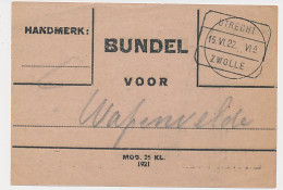 Treinblokstempel : Utrecht - Zwolle VIA 1922 - Unclassified