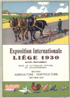 ** T2/T3 1930 Liege, Exposition Internationale, Section Agriculture - Horticulture / International Exhibition Advertisem - Unclassified