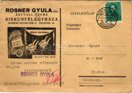 T4 1939 Rosner Gyula Cég ágytoll üzeme. Kiskunfélegyháza, Jenovay Dezső Tér 17. (fa) - Non Classés