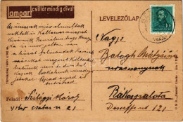 T2/T3 1934 Lampart Csillár Mindig Divat / Hungarian Chandelier Advertising Card (EK) - Non Classés