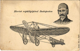 T4 1909 Budapest, Bleriot Repülőgépével Budapesten. Biró A. Kiadása (EM) - Non Classés