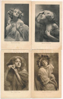 Miss Ivy Lilian Close - 4 Db Régi Képeslap A Brit Színésznőről / 4 Pre-1910 Postcards Of The British Actress - Unclassified
