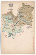 ** T3 Ung Vármegye Térképe. Kiadja Károlyi Gy. / Uzská Zupa / Map Of Ung County (EM) - Non Classés