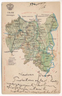 T3 1903 Tolna Vármegye Térképe. Kiadja Károlyi Gy. / Map Of Tolna County (EB) - Unclassified