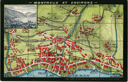 ** T2/T3 Montreux Et Environs. Imp. Lith. A. Denéréaz-Spengler & Co. Lausanne (EK) - Ohne Zuordnung